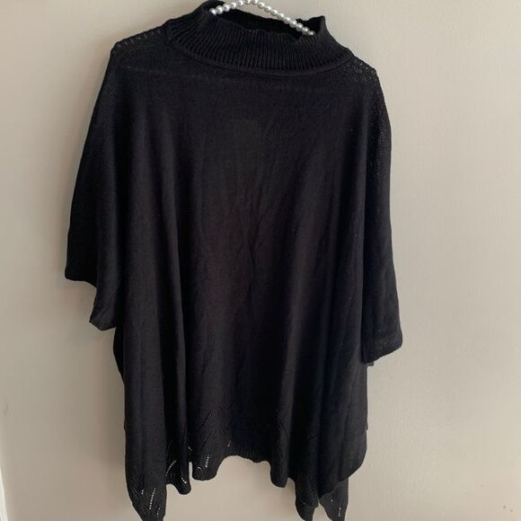 Wonderly nwt black poncho sweater one size - Picture 1 of 5
